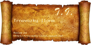 Trnovszky Ilona névjegykártya